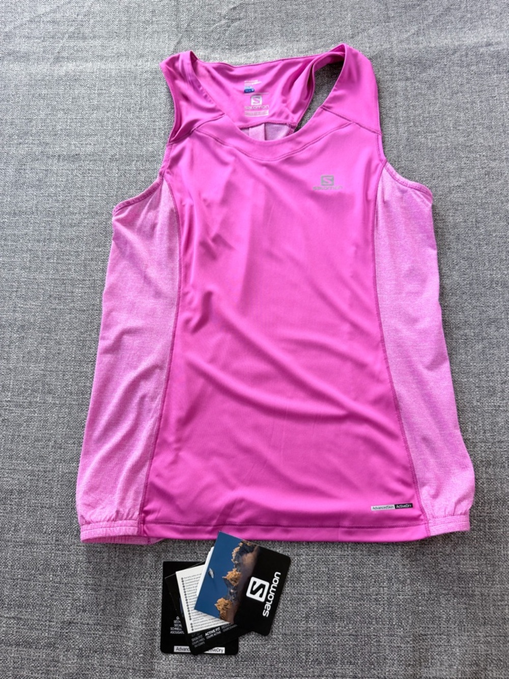 Salomon Women's Bright Pink Athletic Tank Top
